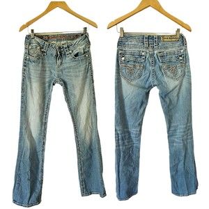 Rock Revival Jeans Boot Cut LACEY BOOT Embellished Pocket 28